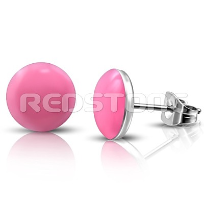 Puzetové náušnice - ružové SS1017